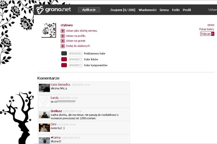 Przykładowa skórka Grono.net