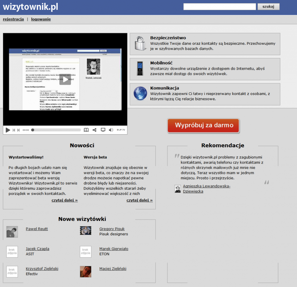 wizytownik1 Wizytówki pod kontrolą 3