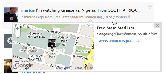 Twitter Places - geolokalizacja w mikroblogu 3