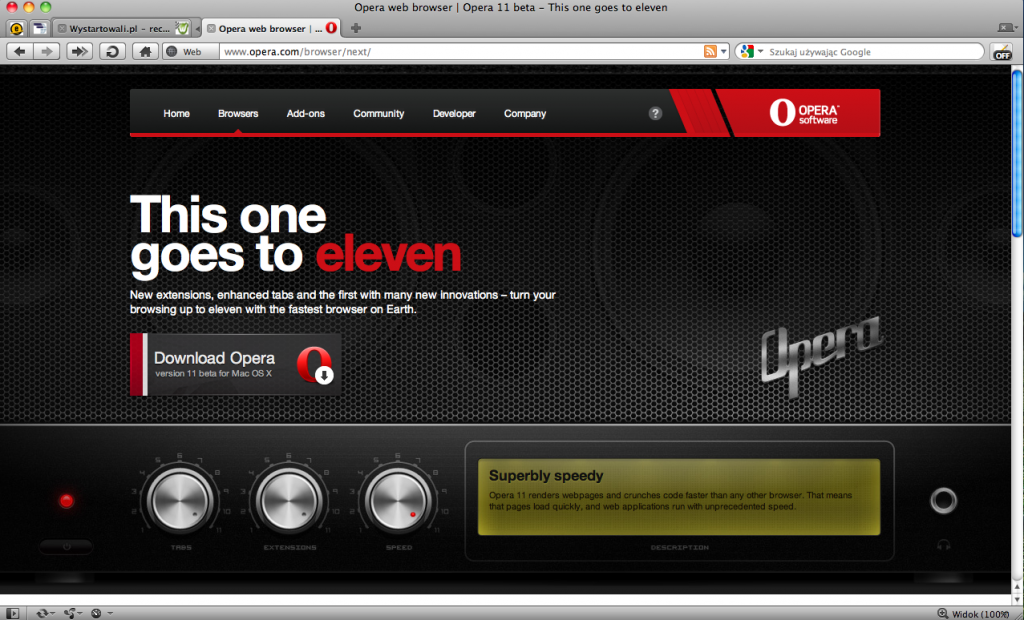 Jest pierwsza beta Opery 11 3