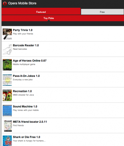 Opera otwiera sklep z aplikacjami 3