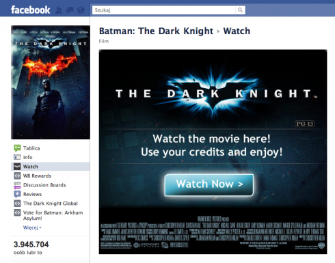 Wypożycz Batmana na Facebooku: eksperyment Warner Bros. 3