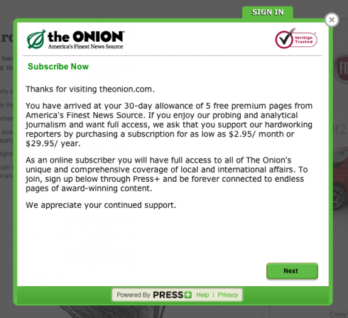 The Onion wprowadza płatny dostęp do swych treści 3