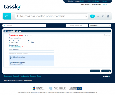 Tassky – grupowe listy zadań 3