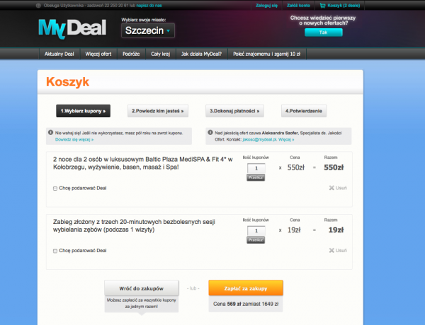 Koszyk zakupów w MyDeal.pl 3