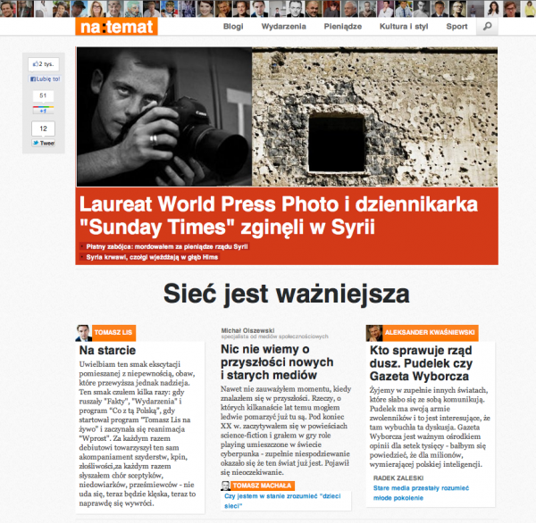 Startuje naTemat.pl – internetowy projekt Tomasza Lisa 4