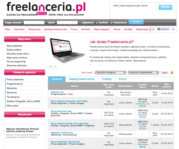 Freelanceria.pl – ogłoszenia dla specjalistów 3