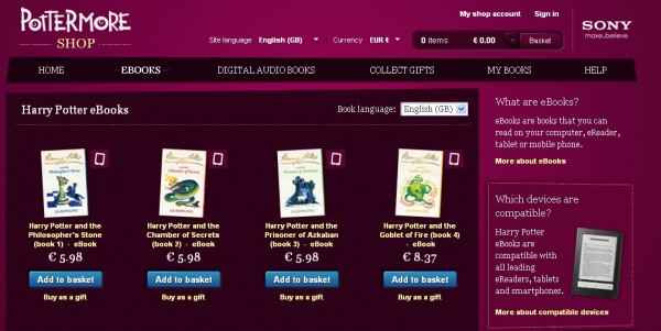 1,5 mln dolarów ze sprzedaży e-booków o Harrym Potterze 3