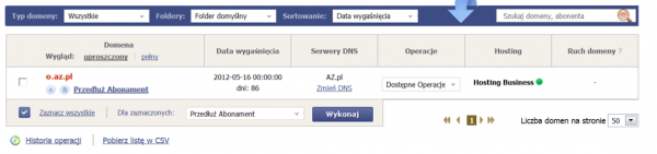 Nowy panel do zarządzania domenami w AZ.pl 3