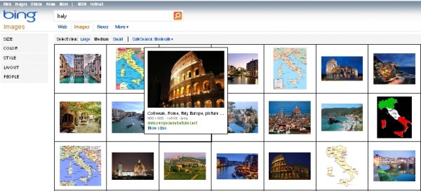 Wyszukiwarka obrazów Bing po aktualizacji 3