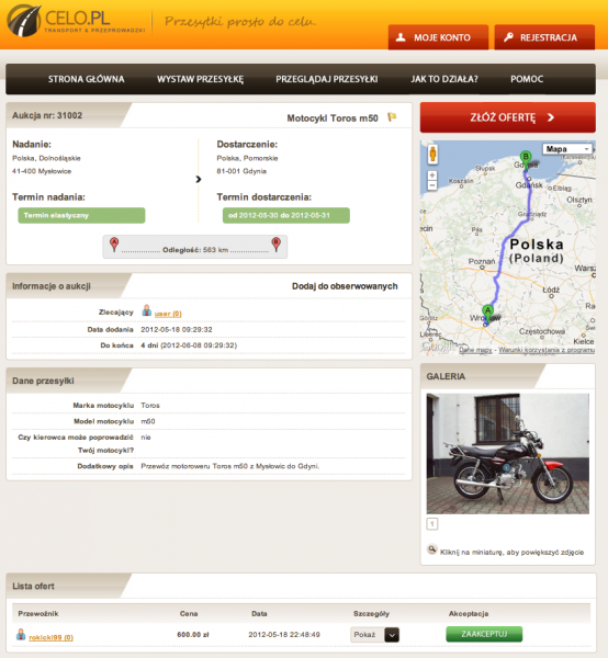 Celo.pl – przesyłki z depozytem 5