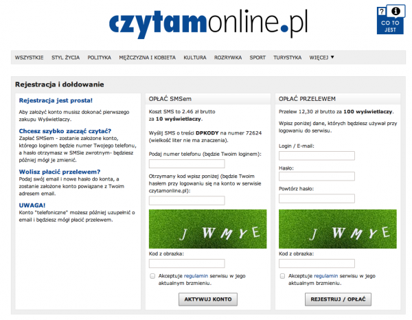 Czytamonline.pl – sprzedaż internetowych treści 4