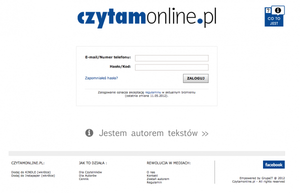 Czytamonline.pl – sprzedaż internetowych treści 3
