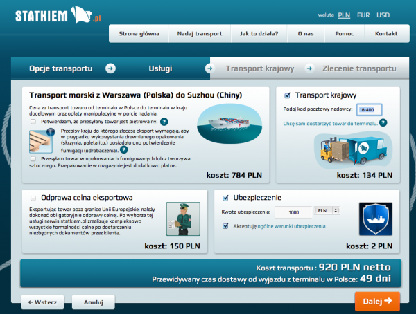 Statkiem.pl przesyłka
