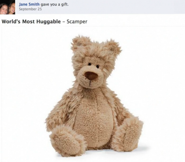 Facebook pozwala dawać pluszowe misie (i inne prezenty) 4