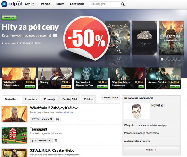 CDP.pl: cyfrowa półka z grami po polsku 3