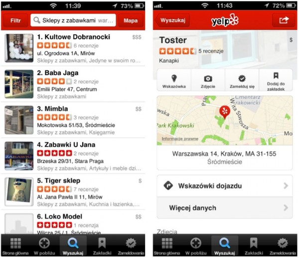 Yelp Yelp oficjalnie w Polsce 1