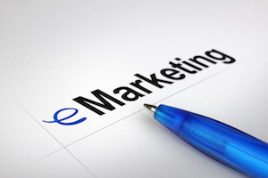 eMarketing. Written on white paper