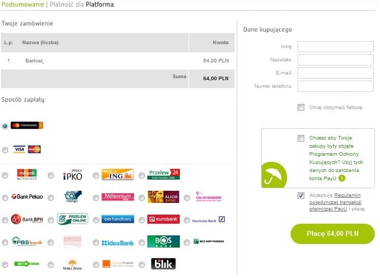 Portfel elektroniczny Masterpass dostępny w PayU 3