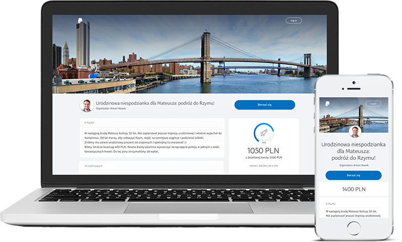 PayPal umożliwia zbiórkę 3