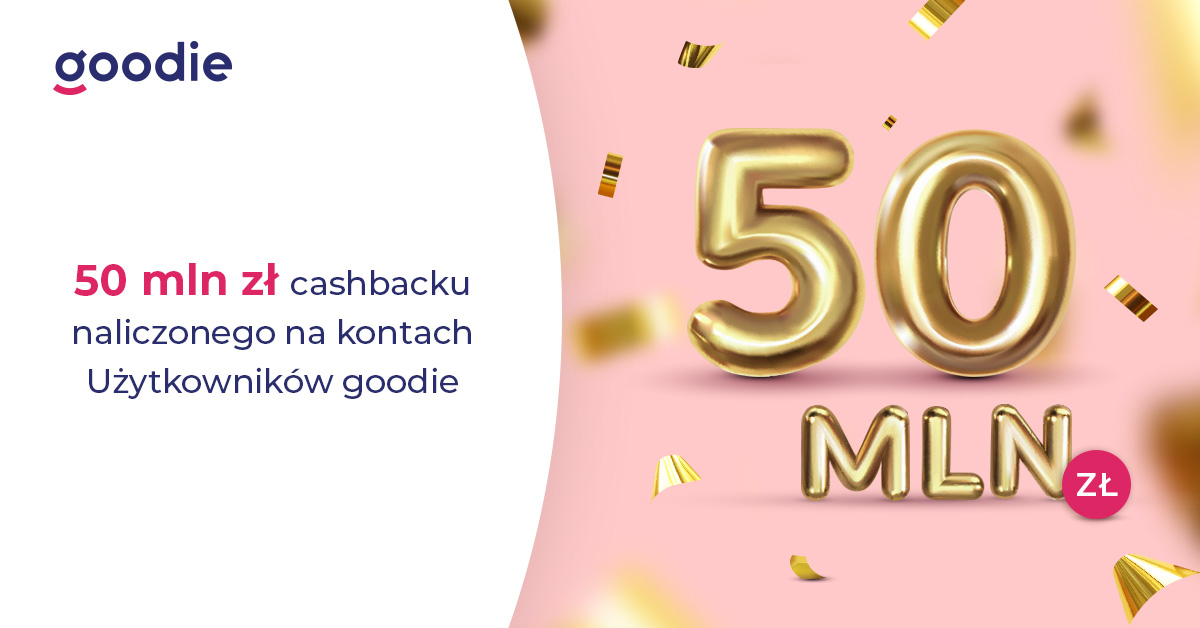 50 milionów złotych zwrotów za zakupy dla użytkowników goodie 3