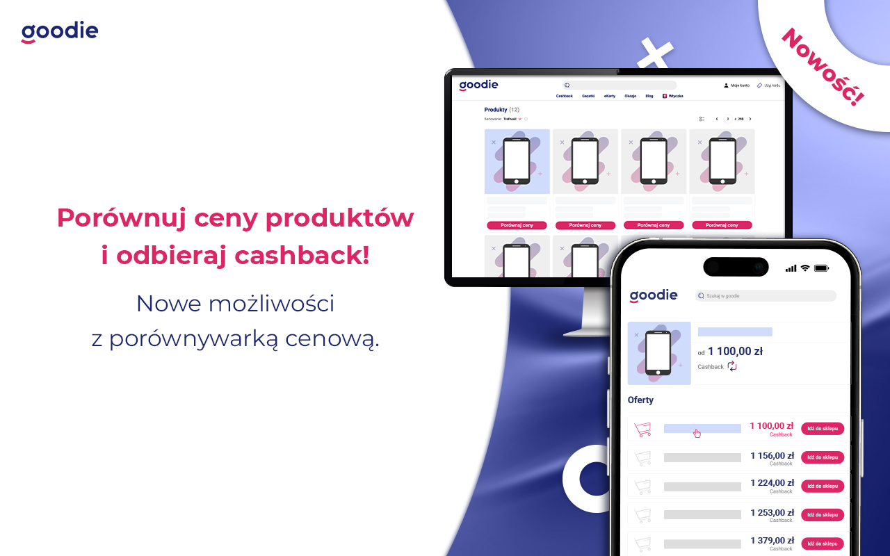 Goodie uruchamia porównywarkę cenową z cashbackiem 3