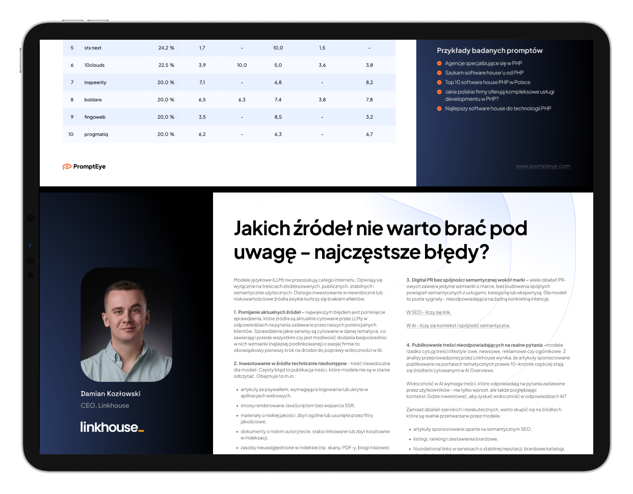 Raport PromptEye: Cyfrowa selekcja 2026. Wnioski dot. widoczności polskich Software House w erze AI 4